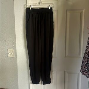 Silky Black Jogger Pants